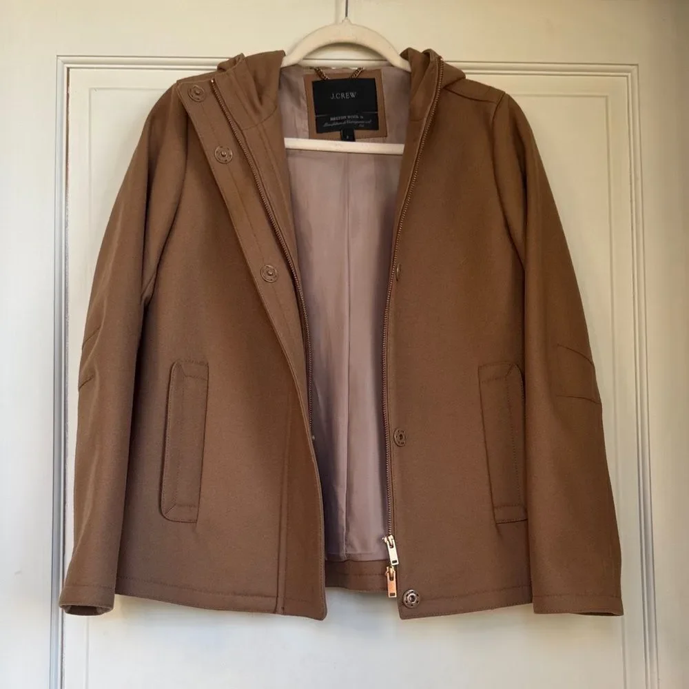 Wool Blend Lined Hooded Coat By J. Crew